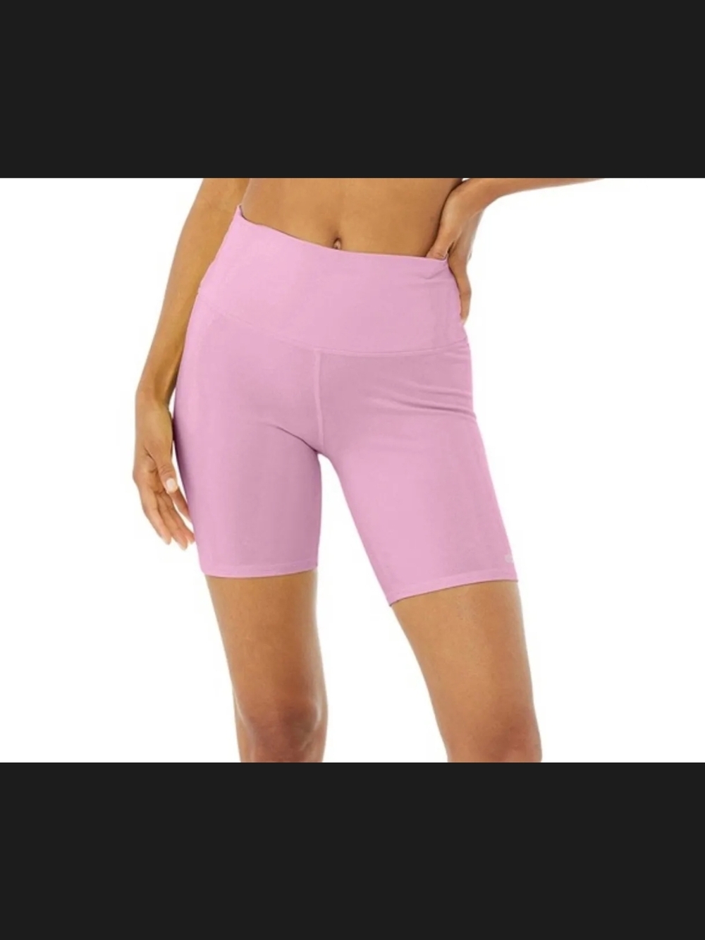 Alo High-Waist Pink Women’s Bike Shorts Women's Large Like New Sold Out Color